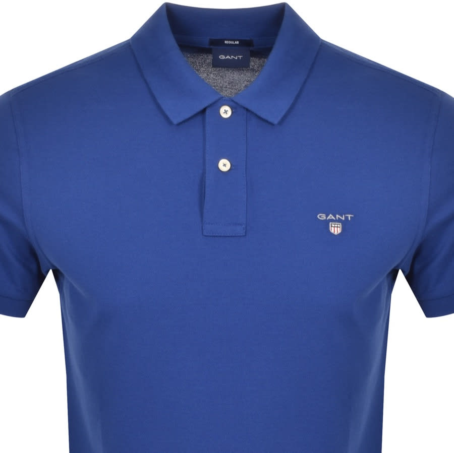 Alternative Image for ProductGant Oxford Pique Rugger Polo T Shirt Blue2